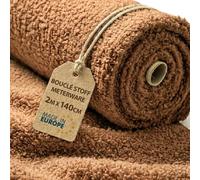 Tissu Bou u Mètre Bouclette Douce 2 M x 140 cm - Tissus Ameublement pour Canapé Fauteuil Coussin Rideaux Robuste Respirant et Chaleureux avec Oeko Tex Citrouille