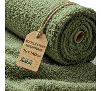 Tissu Bouclette au Metre 1 M x 140 cm - Tissu Ameublement Textile Deco Ideal pour Coussin Canape Sofa Housse Mobilier Tissus au M avec Certification Oeko Tex Vert Olive