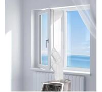 Tissu calfeutrage 400 cm double fermeture éclair, kit pour climatiseur mobile et sèche-linge, protection fenêtre CLIMATISEUR MOBILE