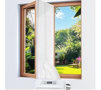 Tissu calfeutrage fenêtre 3m climatiseur mobile, kit joint porte/fenêtre, compatible sèche-linge et clim portable