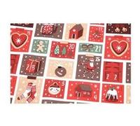 Tissu coton Noël enchanté vendu au mètre(...) - advent rouge advent rouge G