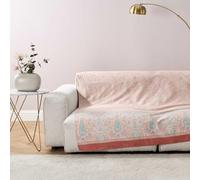 Tissu d'ameublement bassetti granfoulard indian roses 41 - motif cachemire rose - 270x270-cm