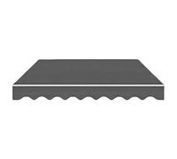 Tissu d'auvent de Remplacement - Auvent de Porche en PVC imperméable et résistant aux UV pour auvents terrasse rétractables, sans Support, Gris, 6, 56 × 4, 92 Pieds, Remplacement du Tissu