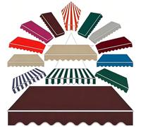 Tissu de rechange de qualité supérieure pour auvent de patio rétractable avec cantonnière extérieur, toile pour cour, terrasse, balcon, magasin, restaurant, jardin (marron, 5,9 x 2 m)