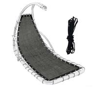 Tissu de rechange d'extérieur pour balancelle suspendue en textilène, 64 x 197 x 23 cm, tissu résistant, adapté pour le jardin ou la terrasse, montage facile, convient à différents modèles, idéal pour