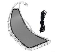 Tissu de rechange d'extérieur pour balancelle suspendue en textilène, pour meubles inclinables - Tissu de rechange pour fauteuil à bascule - 64 x 197 x 23 cm (gris foncé B)