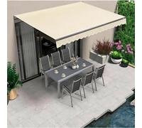 Tissu de rechange imperméable et rétractable pour porte et marché de terrasse - 4,9 x 3 m - Abri Sune - Housse résistante aux intempéries pour E & Rain N Needed