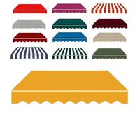 Tissu de rechange imperméable pour nings de terrasse rétractables - 280 g - Toile d'extérieur encastrée pour cour, terrasse, balcon (jaune, 4 x 2 m)