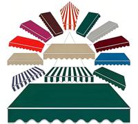 Tissu de rechange pour auvent de terrasse, auvent rétractable avec cantonnière - Toile pour cour, terrasse, balcon, restaurant, jardin (2,4 x 2 m)