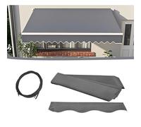 Tissu de rechange pour auvent de terrasse, tissu imperméable et anti-UV pour terrasse et fenêtre, cantonnière élégante, toile polyester durable