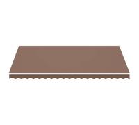 Tissu de rechange pour auvent marron, 4,5 x 3 m, polyester | Imperméable, hydrofuge, résistant aux rayons UV, comprend une cantonnière, cadre non inclus