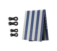 Tissu de rechange pour fauteuil inclinable 160 x 48 cm, pour housse de siège à rayures en textilène pour chaises de jardin d'extérieur, chiffon de réparation facile à nettoyer et à installer (rayures