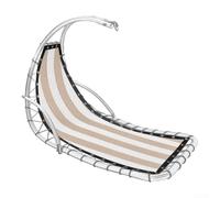 Tissu de rechange pour siège de chaise suspendue en textilène conçu pour être compatible avec les points de montage de suspension standard (rayures brunes)