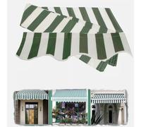 Tissu de rechange rétractable en polyester 280 g pour porte de cour, balcon - Protection UV facile à installer 4 x 4 x 3 m