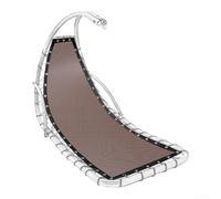 Tissu de Remplacement 64x197cm pour Transat Jardin(Coffee)