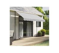 Tissu de remplacement de cantonnière d'auvent anthracite blanc