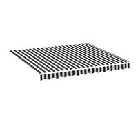 Tissu de remplacement pour auvent Anthracite et blanc 3x2,5 m