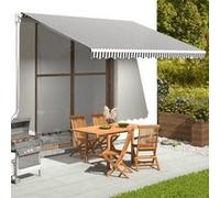 Tissu de remplacement pour auvent Anthracite et blanc 4x3 m Blanc G