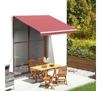 Tissu de remplacement pour auvent Bordeaux rouge 3x2,5 m Rouge G