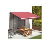 Tissu de remplacement pour auvent Bordeaux rouge 4,5x3 m