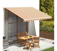 Tissu de remplacement pour auvent Jaune et orange 4x3 m Orange G