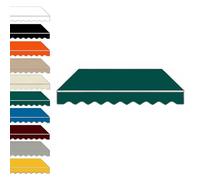 Tissu de Remplacement pour Auvent Pont avec Cantonnière, Toile de Canopée Imperméable pour Protéger Dehors, Terrasse, Véranda(Green,16x10ft/500x300cm)