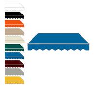 Tissu de Remplacement pour Auvent Pont avec Cantonnière, Toile de Canopée Imperméable pour Protéger Dehors, Terrasse, Véranda(Bleu,10x5ft/300x150cm)