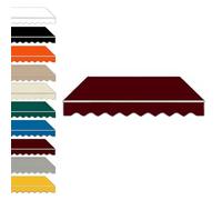 Tissu de Remplacement pour Auvent Pont avec Cantonnière, Toile de Canopée Imperméable pour Protéger Dehors, Terrasse, Véranda(Rouge,8x9ft/250x270cm)
