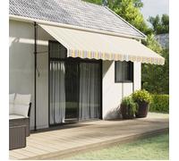 vidaXL Toile de store Tissu de remplacement pour auvent rayé multicolore 4x3 m imperméable