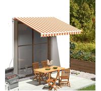 Tissu de remplacement pour auvent - vidaXL - Jaune et orange - 350x250 cm - Polyester avec revêtement PU
