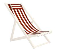 Tissu de remplacement pour chaise de patio 45 x 17 pouces, tissu remplacement pour chaise pliante avec taie d'oreiller à rayures rouges et blanches pour la maison, la plage, le balcon rouge et b