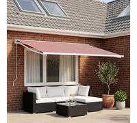 Tissu de remplacement pour stores, rouge et blanc, 250 x 200 cm, en polyester