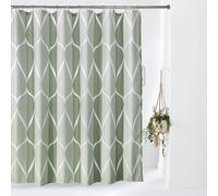 Tissu de rideau de douche géométrique imperméable à l'eau anti-moisissure 182x182cm vert