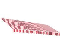 Tissu de store rouge et blanc rayé 4,5x3,5 m