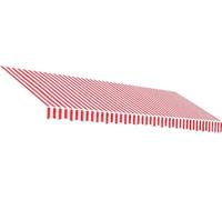 Tissu de store rouge et blanc rayé 4,5x3 m