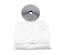 Tissu d'étanchéité de climatisation pour fenêtre coulissante, tissu Oxford 210T avec bande et fermeture éclair, joint de fenêtre isolant thermique pour climatiseurs mobiles et sèche-linge à air, blanc