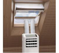 Tissu d'isolation pour fenêtre à pivot central 381-460 cm - kit 2×230 cm pour climatiseur mobile