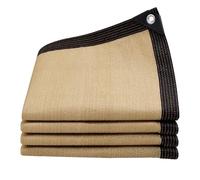 Tissu d'ombrage 195 x 620 cm Résistant Aux UV et Au Vent Bloquer Les Rayons UV, avec Œillets Voile Ombrage Ajourée Tissu pour Serre Jardin Couverture Potager Terrasse, Couleur Crème