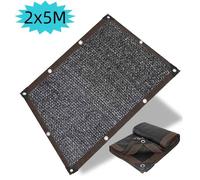 Tissu DOmbrage Jardin Filet de Protection Solaire 2x5m 85 dombrage Serres Filet dombrage Respirant Rafrachissant NOIR
