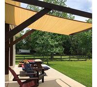 Tissu d'ombrage respirant 3 x 5 m, 4 x 6 m, filet d'ombrage résistant à la déchirure avec œillets, protection UV pour jardin, terrasse, piscine et espaces extérieurs (mesure : 6 x 10 m)