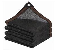 Tissu d'ombrage, taux d'ombrage de 90%, couleur noire, dimensions 3,6 x 3,6 mètres, tissu en filet avec œillets, idéal pour pergola, terrasse, serre de jardin