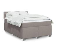 Tissu doux matelas ressorts ensachés soutien indépendant taupe 160x200 cm | Sommier lit avec matelas ressorts ensachés Taupe 160x200 cm Tissu cadre tête de lit surmatelas confortable