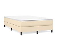 Tissu durable Ressorts ensachés Sommier à lattes Crème 120x190 cm | Sommier à lattes lit avec matelas 120x190 cm tissu crème confort fermeté ressorts ensachés surmatelas mousse