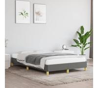 Tissu durable stabilité renforcée Cadre de lit 120x190 cm Gris