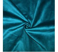 Tissu en velours doublé polaire Bleu Paon 140 cm
