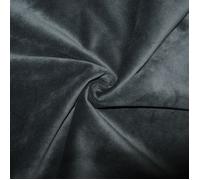 Tissu en velours doublé polaire Gris anthracite 140 cm