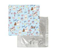 Tissu enveloppant pour déjeuner pliable 50 cm Doublure aluminium | Chiffon de déjeuner avec isolation froide pour bouteille d'eau, boule de riz, parapluie, trail quotidien, pêche, plein air