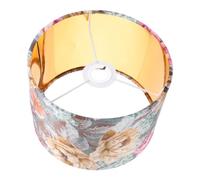 Tissu Floral Abat-jour Lumière Douce, pour Lampe de Table E27 | Motif Fleuri Délicat, Intérieur Doré, Accessoire Décoratif Vendu Seul, pour Chambre, Lecture, Dortoir