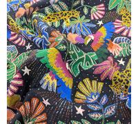 Tissu jacquard polyester et coton 354 g/m² BRESIL noir