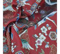Tissu jacquard tissé teint polyester 262 g/m² collection GRUES rouge